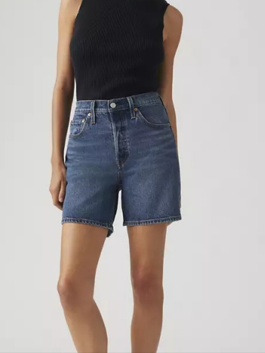 Levis Mid Thigh Jean Short